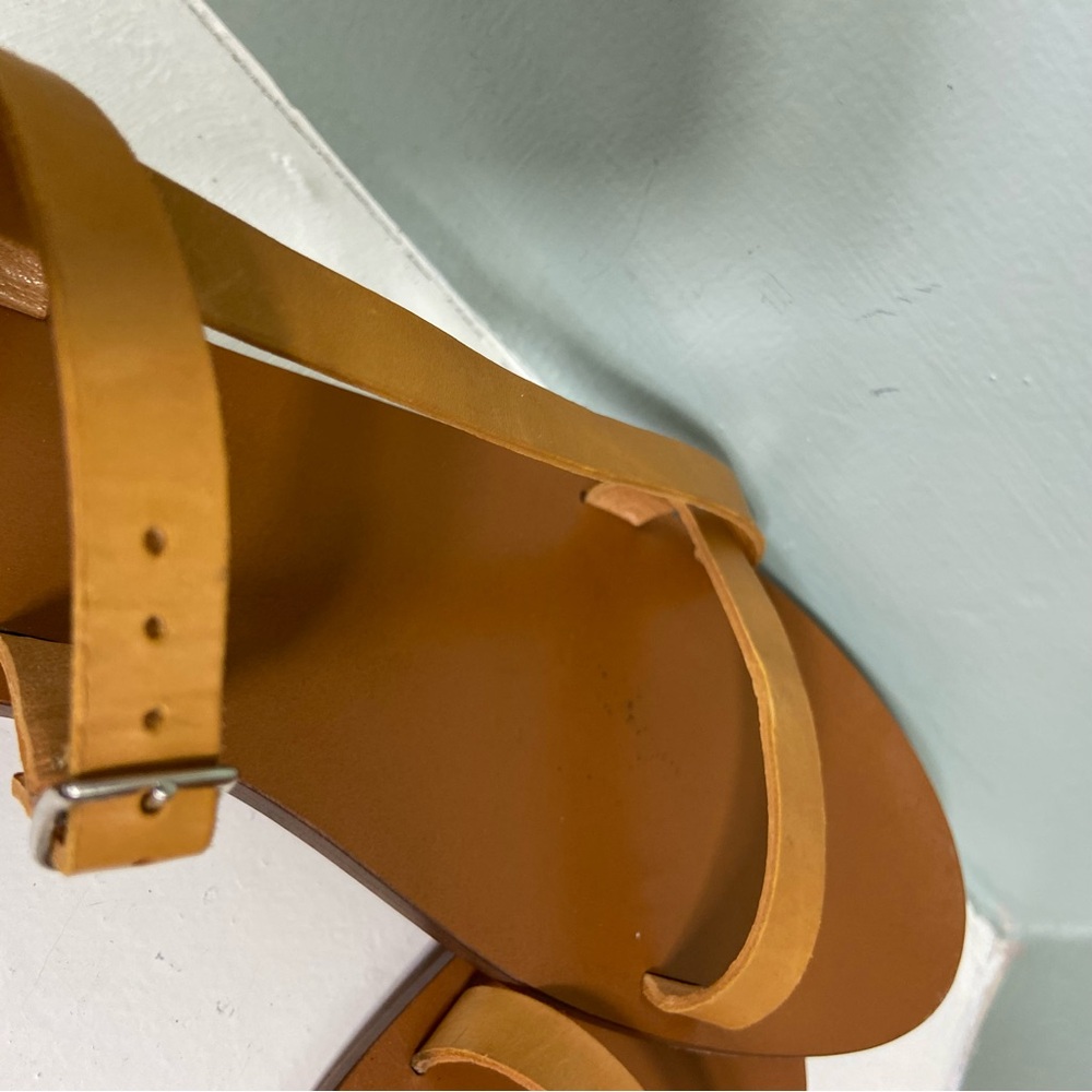 Anine Bing Rococo Flats Yellow Tan Leather Sandals Strappy Size 37 or 7 US - Picture 13 of 13